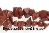 CCH31 34 inches gold sand stone chips gemstone beads wholesale