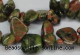 CCH323 15.5 inches 10*15mm unakite chips gemstone beads wholesale