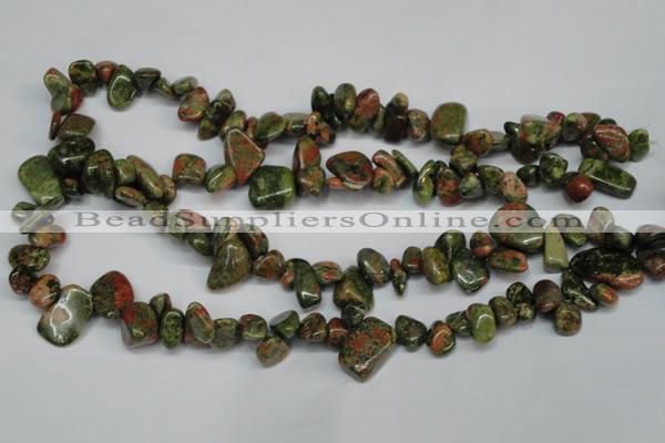 CCH323 15.5 inches 10*15mm unakite chips gemstone beads wholesale