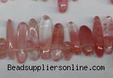 CCH341 15.5 inches 5*20mm cherry quartz chips beads wholesale