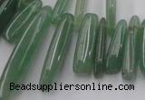 CCH405 15.5 inches 6*22mm - 7*35mm green aventurine chips beads