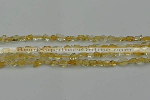 CCH672 15.5 inches 4*6mm - 5*8mm citrine gemstone chips beads