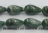 CCJ10 15.5 inches 10*20mm teardrop natural African jade beads wholesale