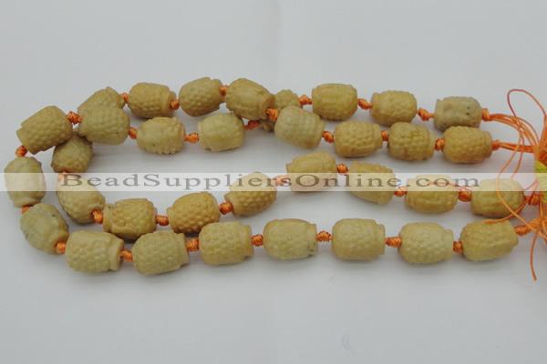 CCJ230 15.5 inches 13*18mm carved buddha China jade beads