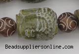 CCJ237 15.5 inches 22*28mm carved buddha China jade beads