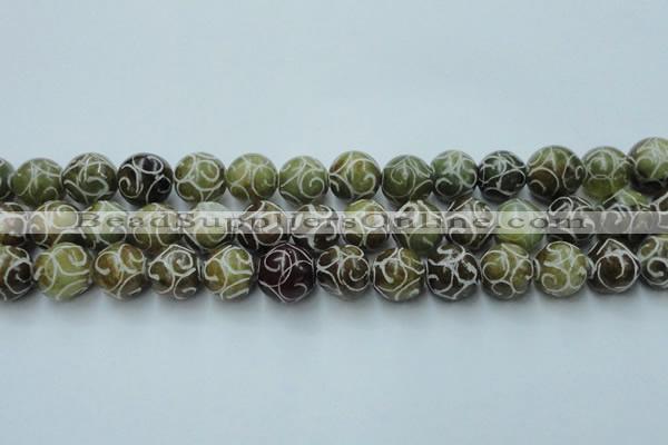 CCJ305 15.5 inches 14mm round China jade beads wholesale