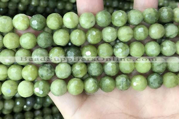 CCJ372 15.5 inches 10mm faceted round China jade beads wholesale