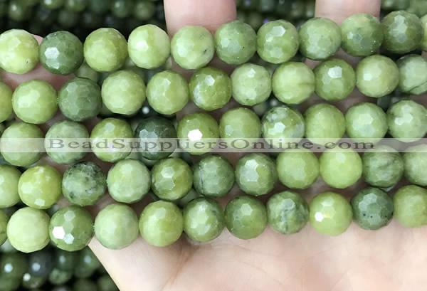 CCJ373 15.5 inches 12mm faceted round China jade beads wholesale