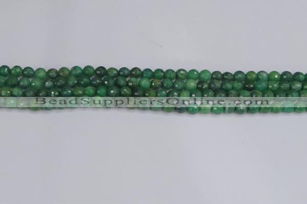 CCJ410 15.5 inches 4mm faceted round west African jade beads