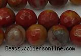 CCJ463 15.5 inches 10mm faceted round colorful jasper beads