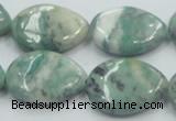 CCJ52 15.5 inches 18*25mm flat teardrop African jade gemstone beads