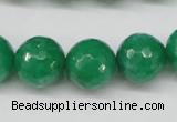 CCN1226 15.5 inches 14mm faceted round candy jade beads wholesale