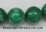 CCN1229 15.5 inches 20mm faceted round candy jade beads wholesale