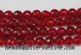 CCN1242 15.5 inches 6mm faceted round candy jade beads wholesale