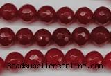 CCN1244 15.5 inches 10mm faceted round candy jade beads wholesale