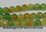 CCN1293 15.5 inches 8mm faceted round rainbow candy jade beads