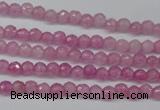 CCN1316 15.5 inches 3mm faceted round candy jade beads wholesale