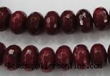 CCN1355 15.5 inches 8*12mm faceted rondelle candy jade beads