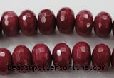 CCN1356 15.5 inches 10*14mm faceted rondelle candy jade beads