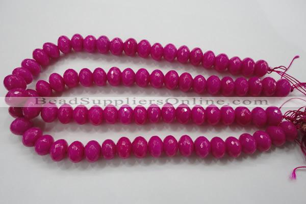 CCN1366 15.5 inches 10*14mm faceted rondelle candy jade beads