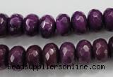 CCN1375 15.5 inches 8*12mm faceted rondelle candy jade beads