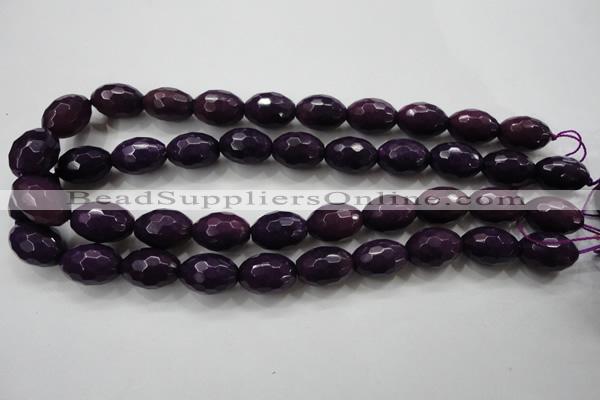 CCN1455 15.5 inches 13*18mm faceted rice candy jade beads wholesale