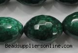 CCN1487 15.5 inches 18*25mm faceted rice candy jade beads wholesale