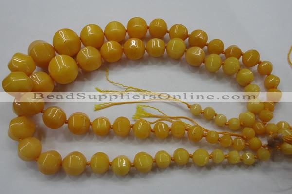 CCN1532 15.5 inches 8*8mm - 20*20mm pumpkin candy jade beads