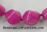 CCN1540 15.5 inches 10*14mm - 20*25mm twisted tetrahedron candy jade beads