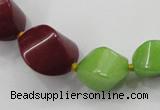 CCN1544 15.5 inches 10*14mm - 20*25mm twisted tetrahedron candy jade beads