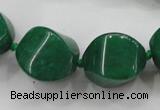 CCN1547 15.5 inches 10*14mm - 20*30mm twisted tetrahedron candy jade beads