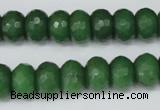 CCN156 15.5 inches 8*12mm faceted rondelle candy jade beads