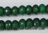 CCN157 15.5 inches 8*12mm faceted rondelle candy jade beads