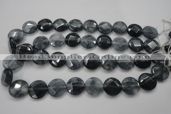 CCN1653 15.5 inches 20mm faceted coin candy jade beads