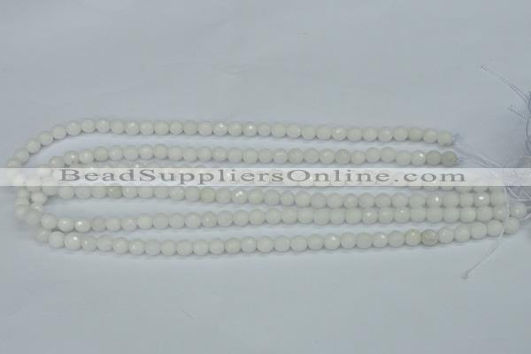 CCN1801 15 inches 6mm faceted round candy jade beads wholesale