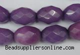 CCN181 15.5 inches 13*18mm faceted rice candy jade beads