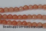 CCN1810 15 inches 4mm faceted round candy jade beads wholesale