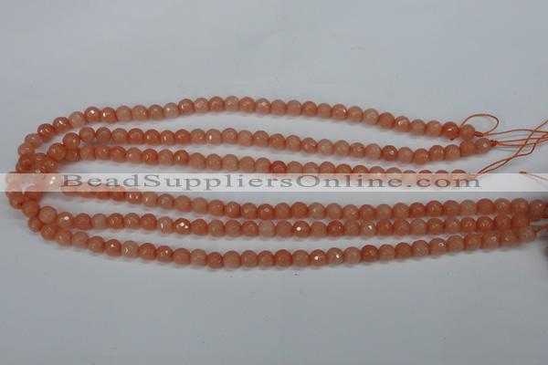 CCN1811 15 inches 6mm faceted round candy jade beads wholesale