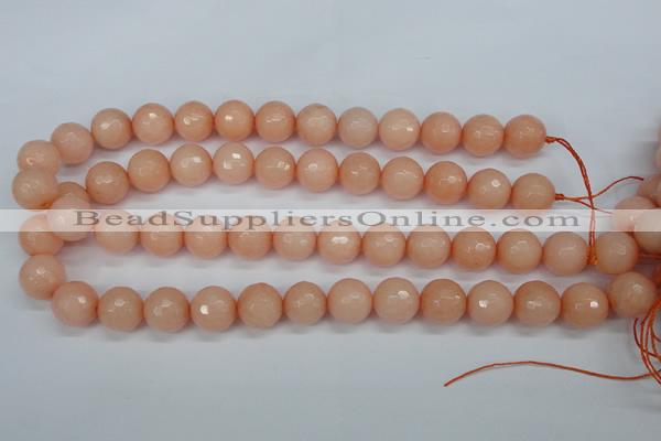 CCN1815 15 inches 14mm faceted round candy jade beads wholesale