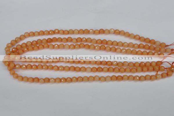 CCN1820 15 inches 4mm faceted round candy jade beads wholesale