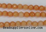 CCN1821 15 inches 6mm faceted round candy jade beads wholesale