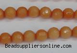 CCN1822 15 inches 8mm faceted round candy jade beads wholesale