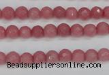 CCN1831 15 inches 6mm faceted round candy jade beads wholesale