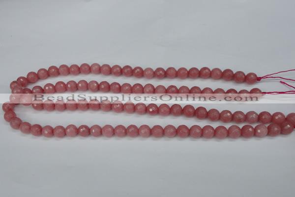 CCN1832 15 inches 8mm faceted round candy jade beads wholesale