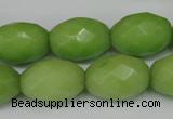 CCN184 15.5 inches 13*18mm faceted rice candy jade beads