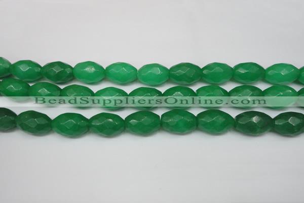 CCN186 15.5 inches 13*18mm faceted rice candy jade beads