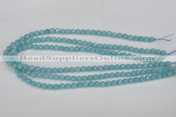 CCN1861 15 inches 6mm faceted round candy jade beads wholesale