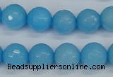 CCN1874 15 inches 12mm faceted round candy jade beads wholesale