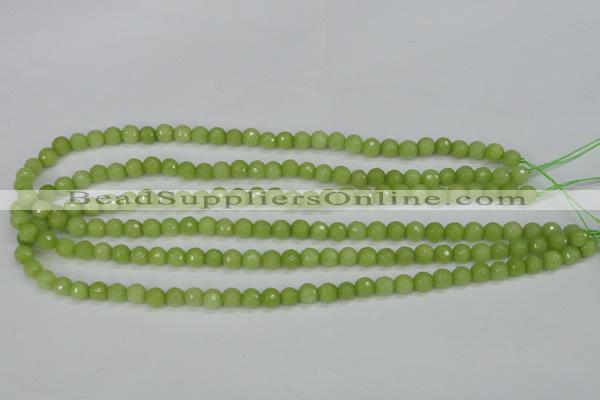 CCN1900 15 inches 4mm faceted round candy jade beads wholesale