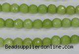 CCN1901 15 inches 6mm faceted round candy jade beads wholesale